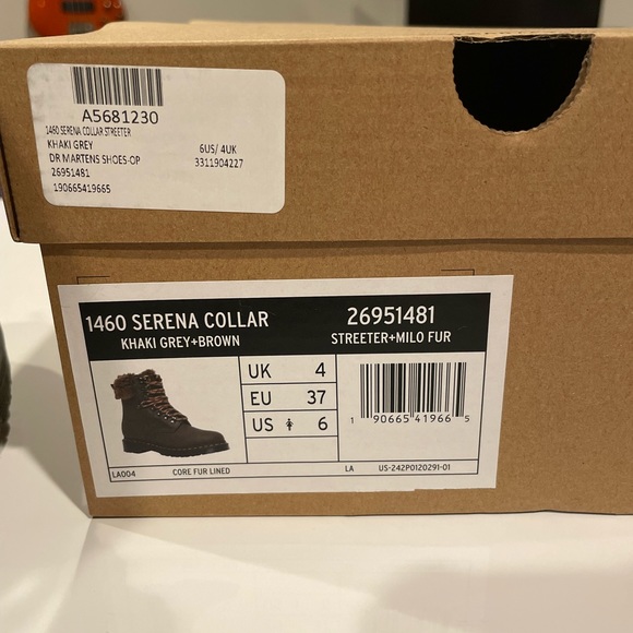 1460 Serena Faux Fur Trim Brown Boot DR. MARTENS size 6 - Picture 7 of 12